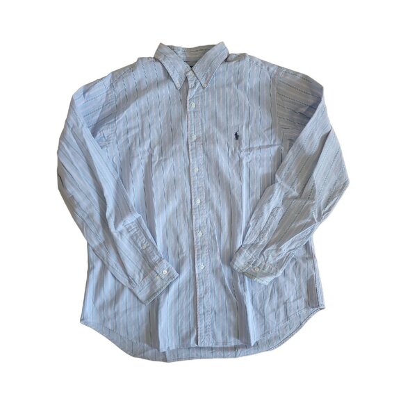 Polo Ralph Lauren Other - Polo Ralph Lauren Button Down 17 34/35 XL Long Sleeve Blue Pink White Stripe